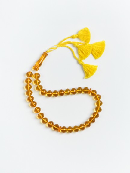 P By PrivilegeAmber Prayer Beads with Cotton Tasselimage1376