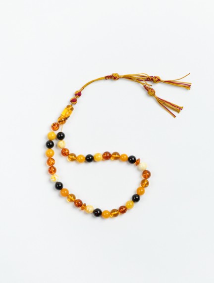 P By Privilege33 Amber Prayer Beads with Viscose Tasselimage1296