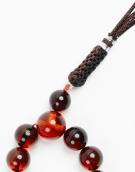 P By Privilege 99 Cognac Amber Prayer Beads with Viscose Tassel thumbnail 2