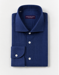 Patrick Hellmann Collection Blue Linen Shirt thumbnail