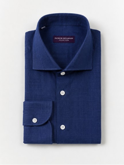 Patrick Hellmann CollectionBlue Linen Shirtimage1382