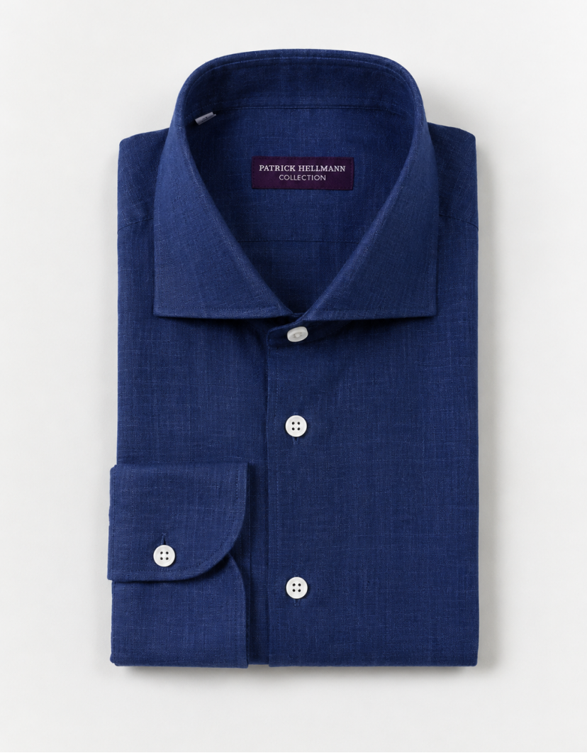 Patrick Hellmann Collection Blue Linen Shirt image