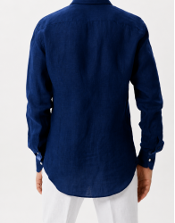 Patrick Hellmann Collection Blue Linen Shirt thumbnail 3