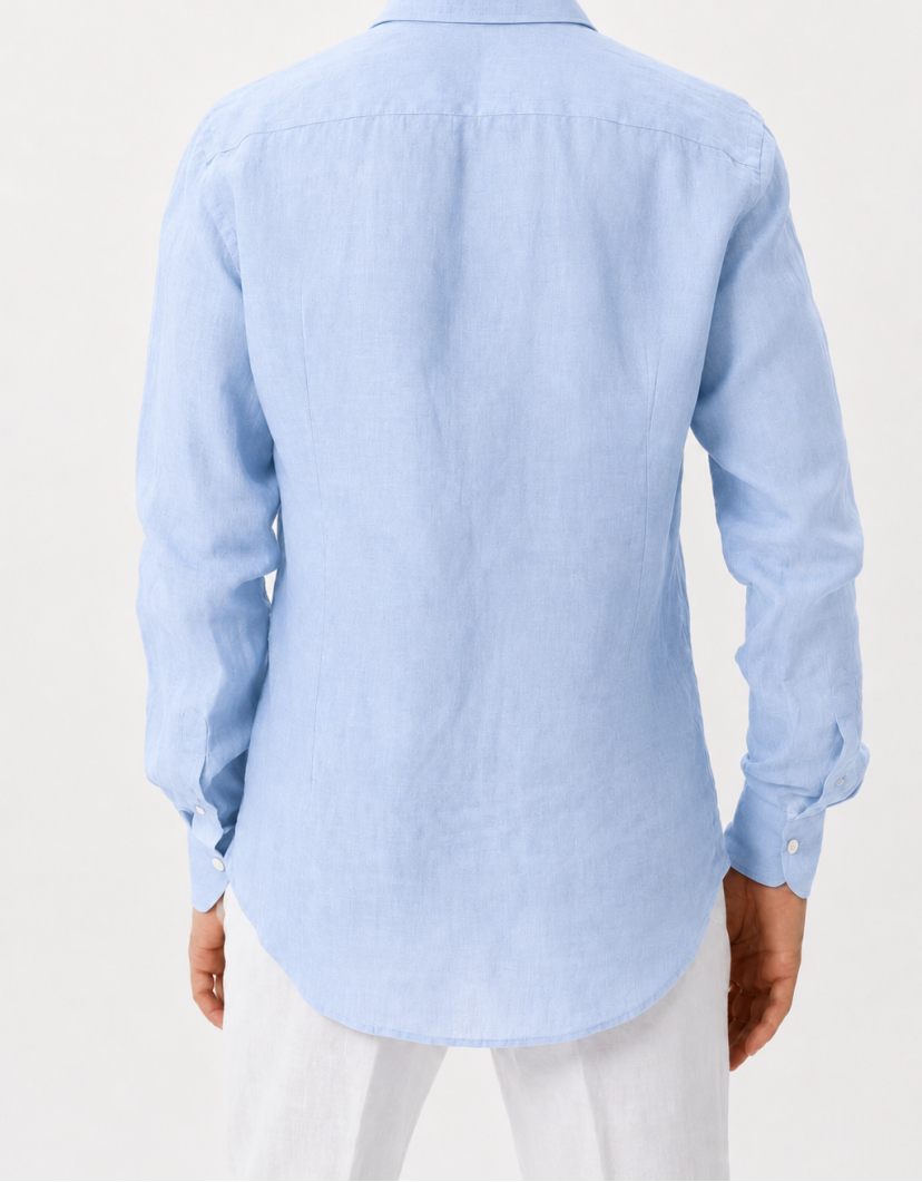 Patrick Hellmann Collection Light Blue Linen Shirt image