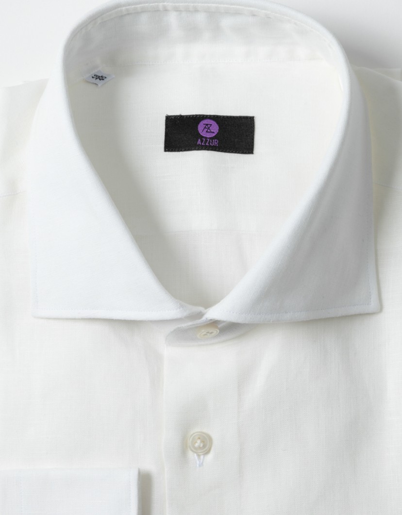 Azzur-White-Shirt-100-Linen-image Azzur White Shirt 100% Linen image