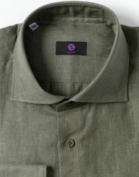 Azzur-Olive-Green-Shirt-100-Linen-thumbnail-1 Azzur Olive Green Shirt 100% Linen thumbnail 1
