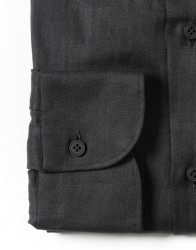 Azzur-Black-Shirt-100-Linen-thumbnail-4 Azzur  Black Shirt 100% Linen thumbnail 4