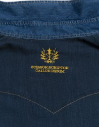 Scissor Scriptor Navy Blue Denim Shirt  thumbnail 3