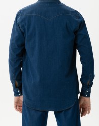 Scissor Scriptor Navy Blue Denim Shirt  thumbnail 4