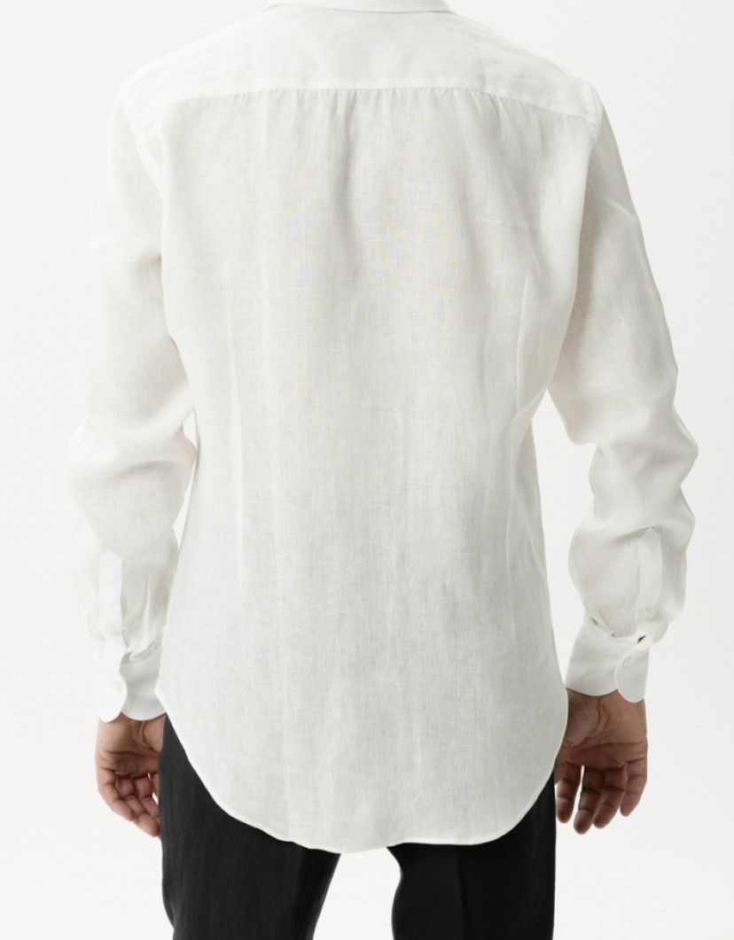 Patrick Hellmann Collection White Shirt 100% Linen image