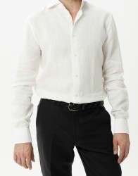 Patrick Hellmann Collection White Shirt 100% Linen thumbnail 4
