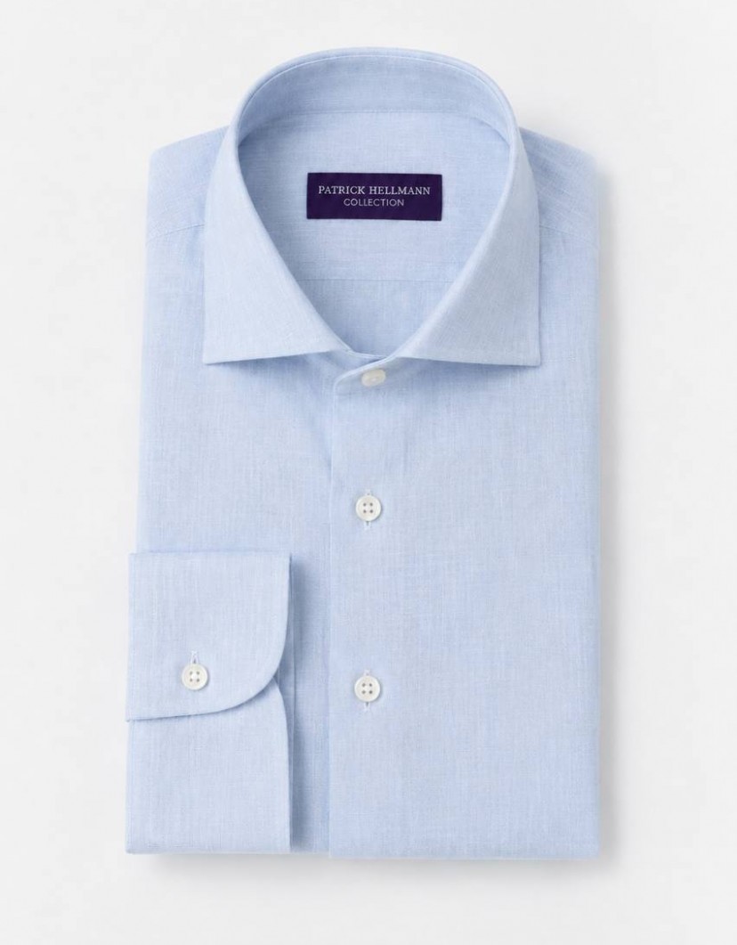 Patrick Hellmann Collection Light Blue Linen Shirt image