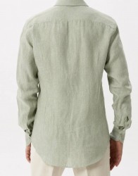 Patrick Hellmann Collection Light Green Shirt 100% Linen thumbnail 2