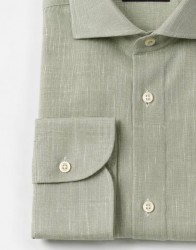Patrick Hellmann Collection Light Green Shirt 100% Linen thumbnail 4