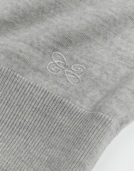 Castello d'Oro Light Grey Jumper Round Neck 100% Merinos Wool thumbnail 5