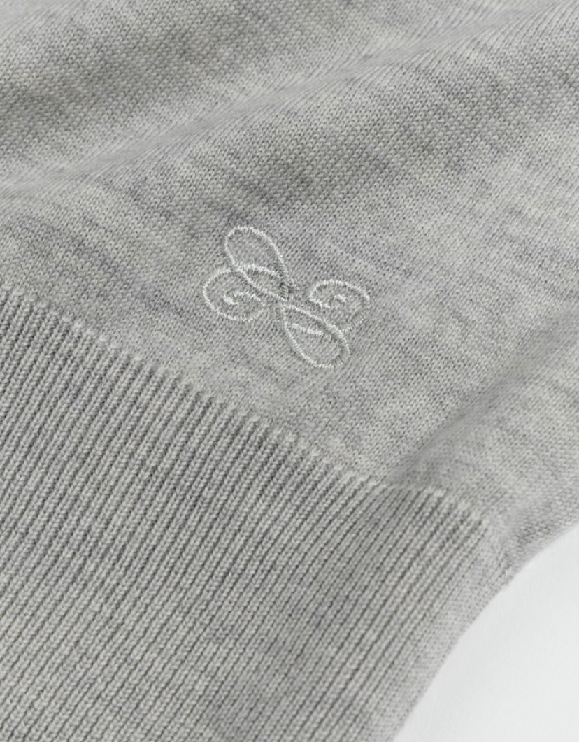 Castello d'Oro Light Grey Jumper Round Neck 100% Merinos Wool image