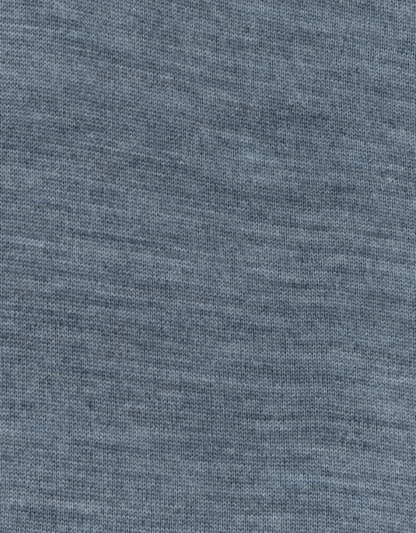Castello d'Oro Washed Blue Polo Long Sleeve 100% Merinos Wool image