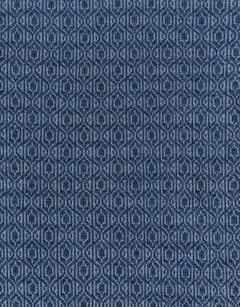 Castello d'Oro Blue Polo Long Sleeve Zip Fastening image