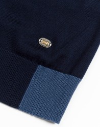 Castello-dOro-Blue-Jumper-Round-Neck-thumbnail-3 Castello d'Oro Blue Jumper Round Neck thumbnail 3