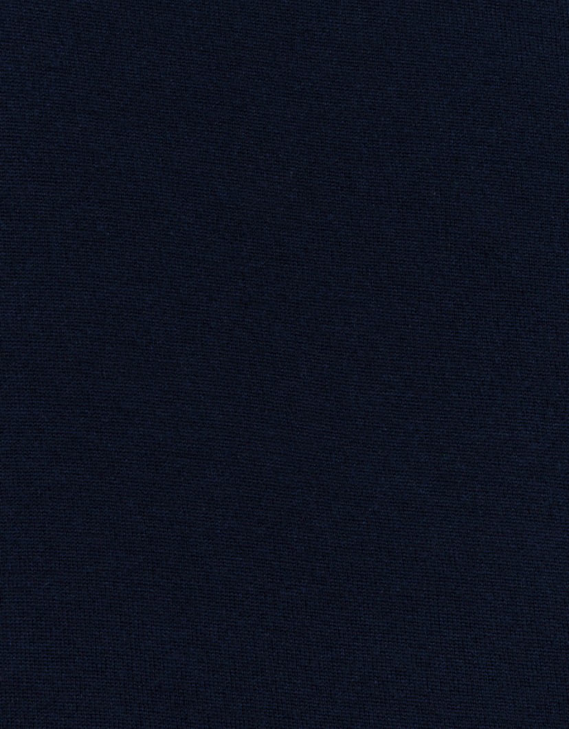 Castello d'Oro Navy Blue Polo Long Sleeve 100% Merinos Wool image