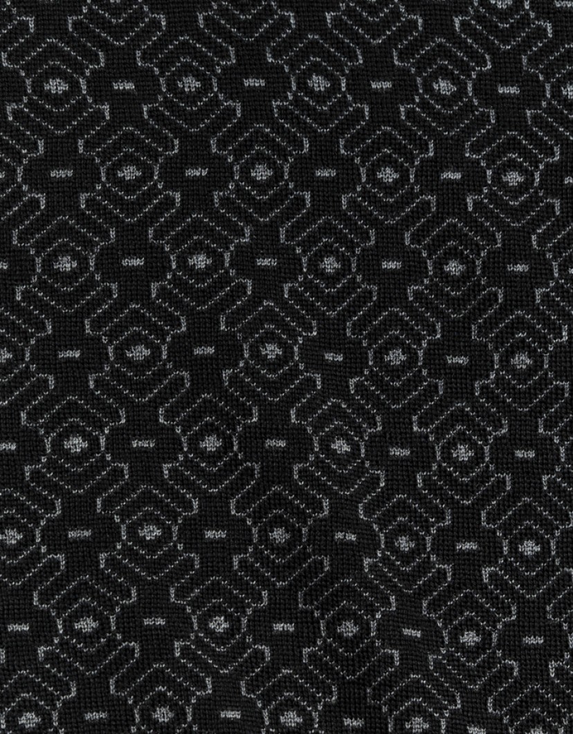 Castello d'Oro Black Polo Long Sleeve Zip Fastening image