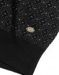 Castello d'Oro Black Polo Long Sleeve Zip Fastening thumbnail 3