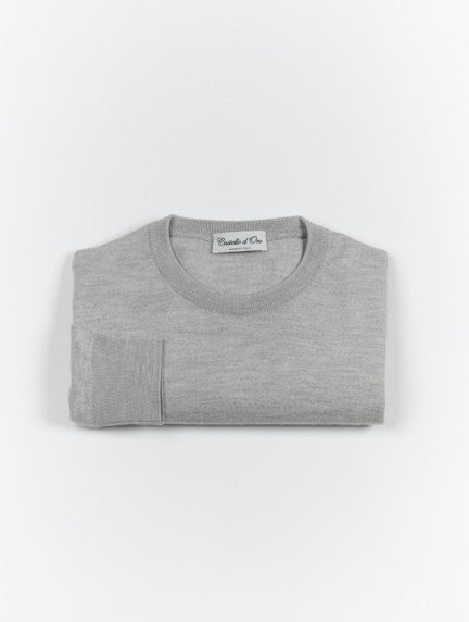 Castello d'OroLight Grey Jumper Round Neck 100% Merinos Woolimage1315