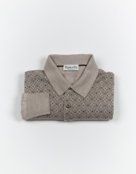 Castello D'Oro Beige Polo Long Sleeve Button Fastening thumbnail
