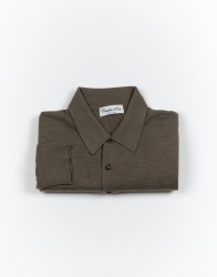 Castello d'Oro Beige Polo Long Sleeve 100% Wool thumbnail