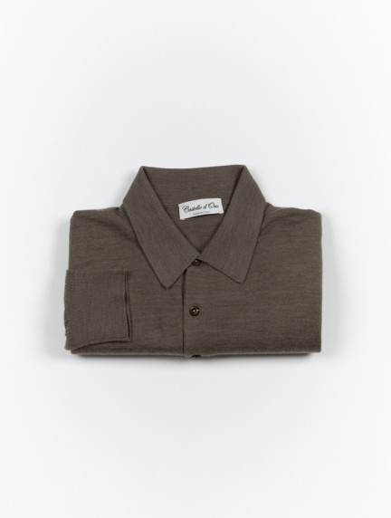 Castello d'OroBeige Polo Long Sleeve 100% Woolimage1329