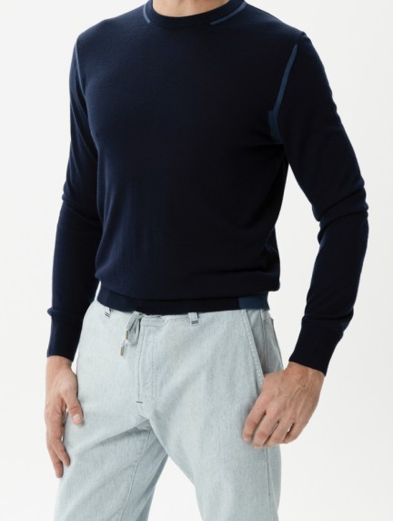 Castello d'OroBlue Jumper Round Neckimage1323