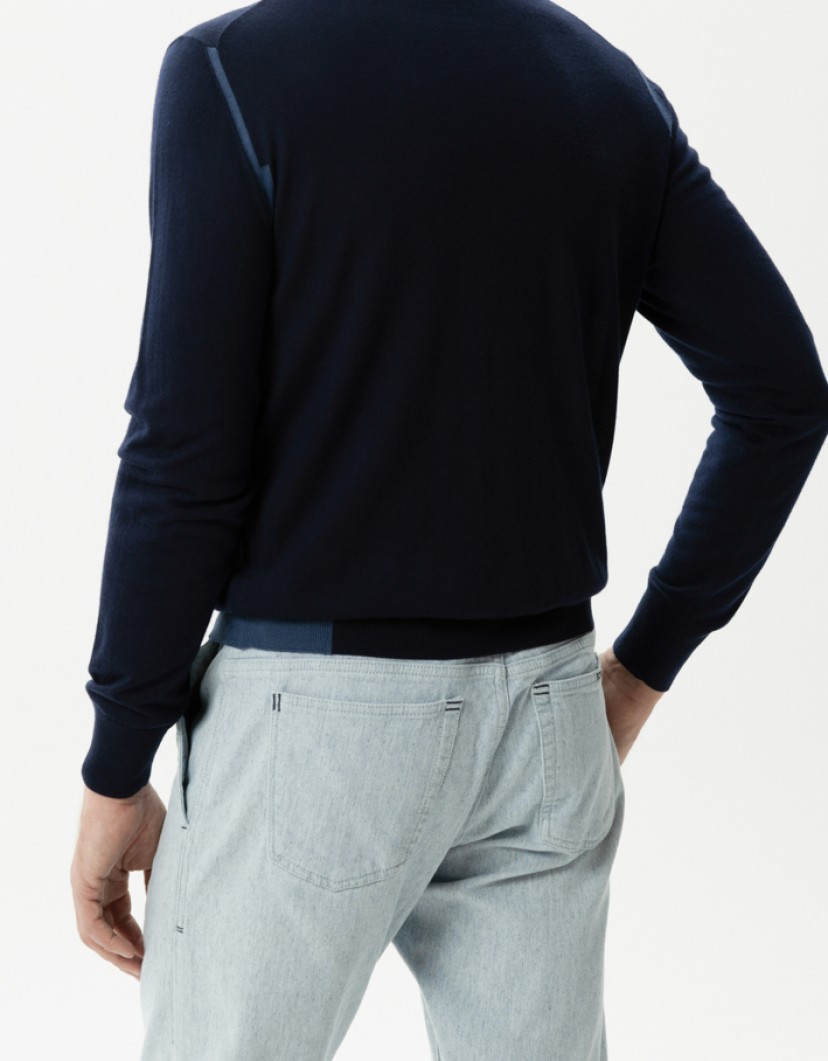 Castello-dOro-Blue-Jumper-Round-Neck-image Castello d'Oro Blue Jumper Round Neck image