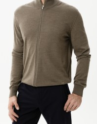 Castello D'Oro Beige Cardigan Zip Fastening 100% Merinos Wool thumbnail 1