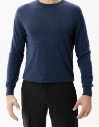 Castello-dOro-Denim-Blue-Jumper-Round-Neck-100-Merinos-Wool-thumbnail-5 Castello d'Oro Denim Blue Jumper Round Neck 100% Merinos Wool thumbnail 5