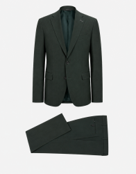 Azzur Elegant Forest Green Wool Suit thumbnail