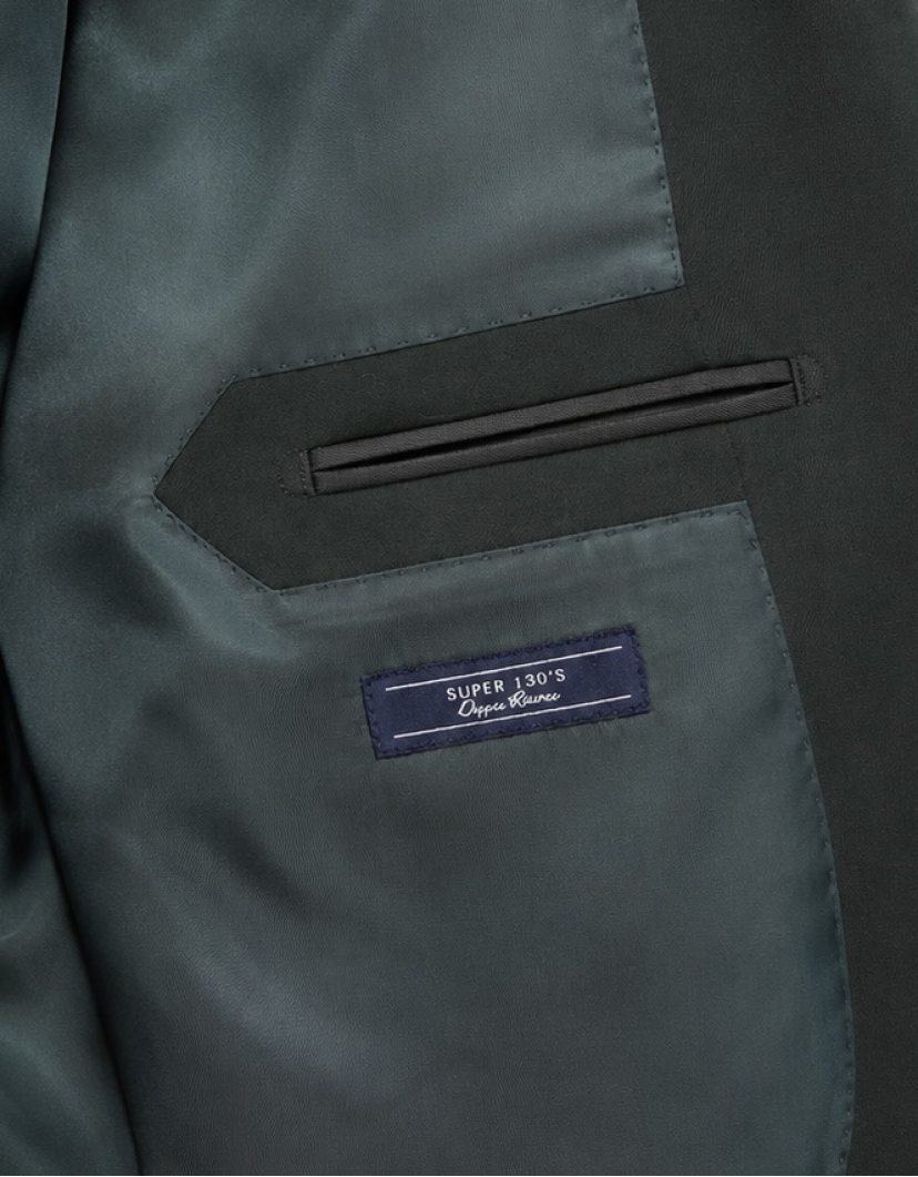 Azzur Elegant Forest Green Wool Suit image
