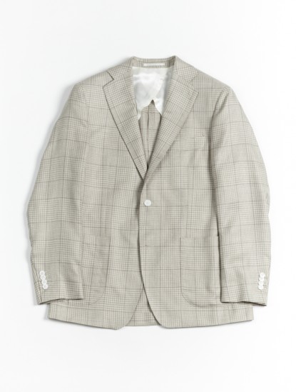AzzurBeige Blazer Prince Of Well Chesk Fabric Loro Pianaimage1308