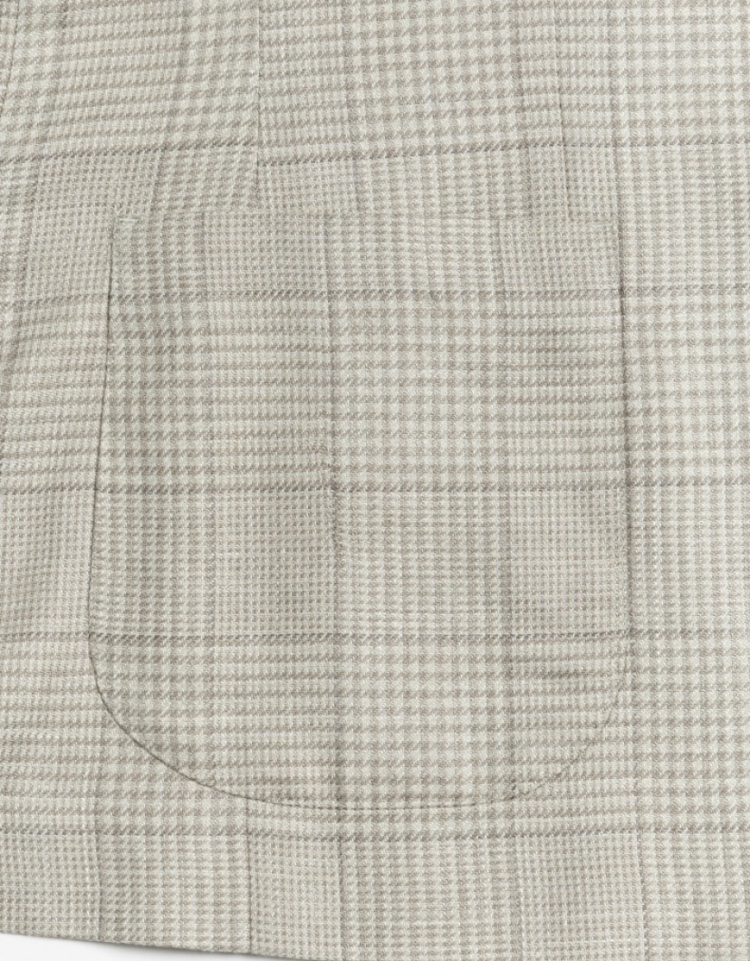Azzur Beige Blazer Prince Of Well Chesk Fabric Loro Piana image