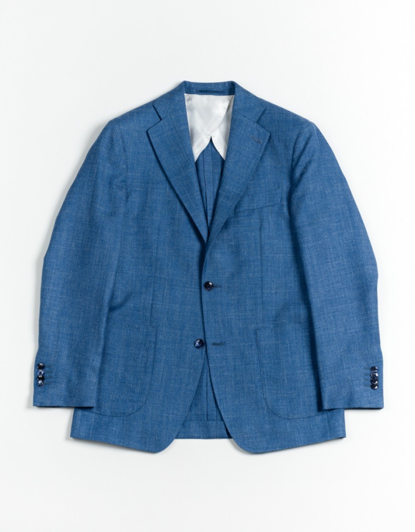 Azzur Bright Blue Blazer With Patch Pocket image