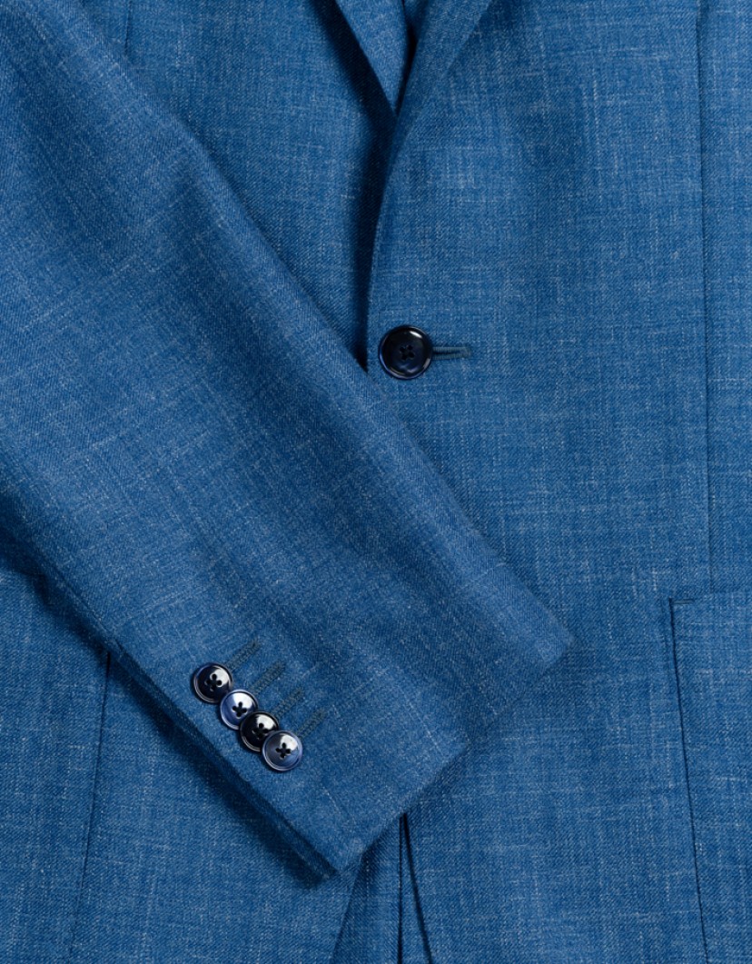 Azzur Bright Blue Blazer With Patch Pocket image