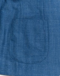 Azzur Bright Blue Blazer With Patch Pocket thumbnail 3