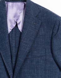 Azzur Blue Men Blazer Fabric Loro Piana thumbnail 3