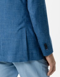 Azzur Bright Blue Blazer With Patch Pocket thumbnail 4