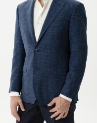 Azzur Blue Men Blazer Fabric Loro Piana thumbnail 1