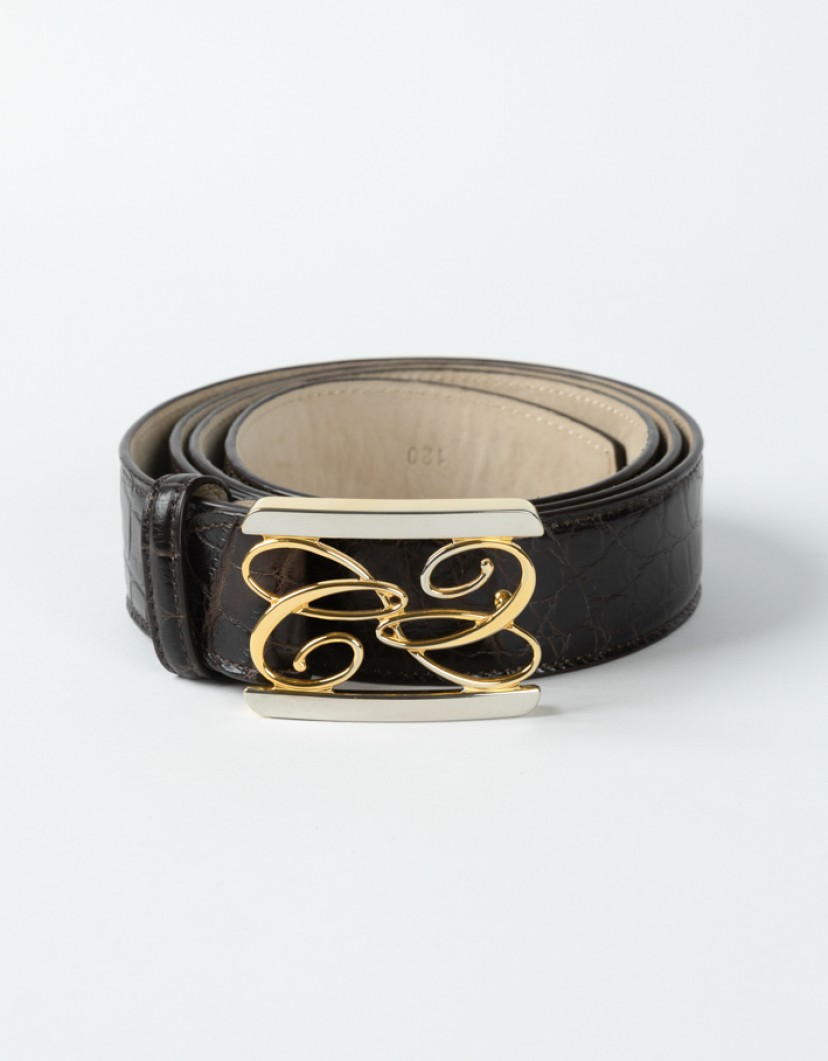 Castello-DOro-Brown-Crocodile-Belt-image Castello D'Oro Brown Crocodile Belt image