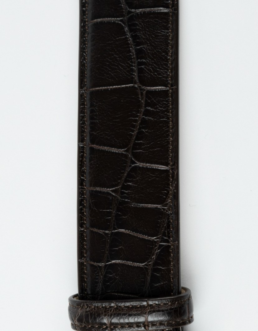 Castello-DOro-Brown-Crocodile-Belt-image Castello D'Oro Brown Crocodile Belt image