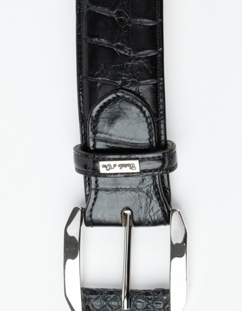 Castello-DOro-Black-Crocodile-Belt-image Castello D'Oro Black Crocodile Belt image