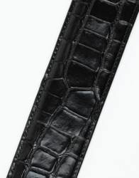 Castello-DOro-Black-Crocodile-Belt-thumbnail-2 Castello D'Oro Black Crocodile Belt thumbnail 2