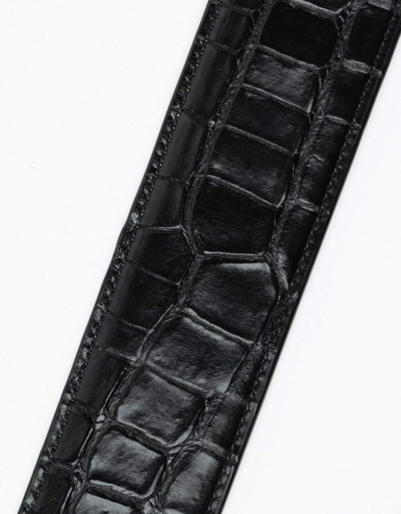 Castello-DOro-Black-Crocodile-Belt-image Castello D'Oro Black Crocodile Belt image