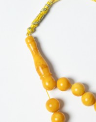 P By Privilege Butterscotch Amber Prayer Beads with Golden Tassel thumbnail 2